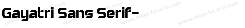 Gayatri Sans Serif字体转换